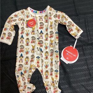 Magnetic Me Kids Footie - Cream with Fun Animal Design